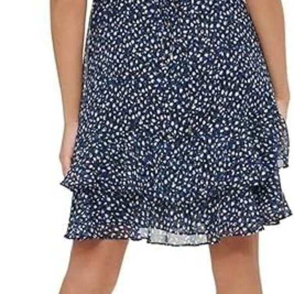 Tommy Hilfiger Ruffle Chiffon Mini Dress Size 2 - Picture 5 of 13